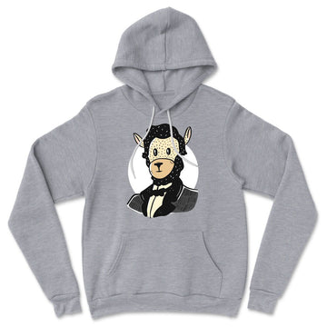 Lincoln Llama Hoodie in Athletic Heather color